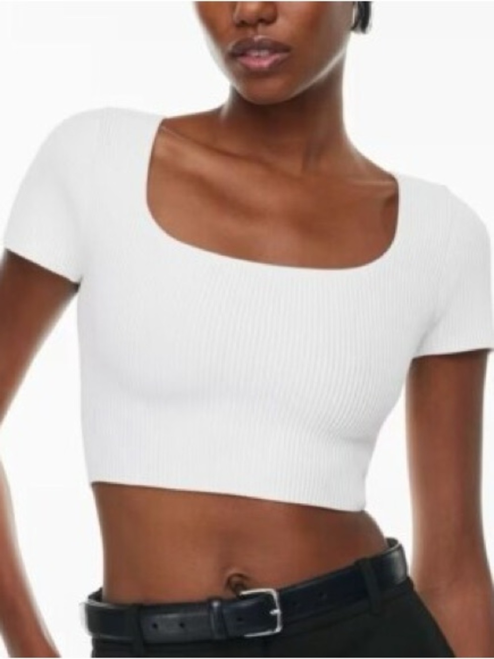 Aritzia Babaton Sculpt Knit Squareneck Top